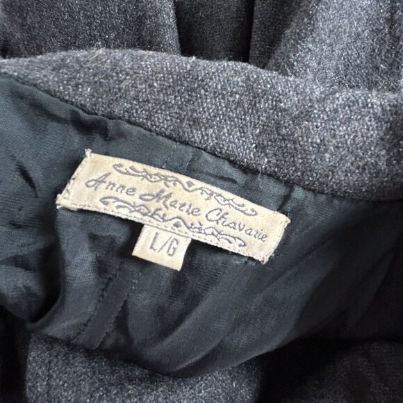 Anne Marie Chavarie Womens Blazer Jacket 100% Wool Double-Breasted Casual Large - Picture 3 of 11